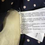 Mango  Suit Navy White Polka Dot Button Front Bomber Jacket Womens L Photo 4