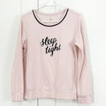 Kate Spade XS Pink, Black Knit Long Sleeve Sleep Tight Pajama Loungewear Top Photo 1