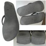 Unbranded Dark Grey Blinged Out Crystals Flip Flop Platform Sandals Size 10 Photo 2