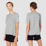 Derek Lam  10 Crosby Short Sleeve Button Back Minimalist Grey Top Sz Small Photo 2