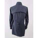 Sam Edelman Womens Trench Coat Lace Detail Roll Sleeve Navy Blue Size S Photo 3