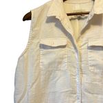 Koch White Sleeveless Romper Jumpsuit Utility Pockets Casual Summer Photo 2