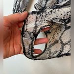 Haute Monde Haute‎ Monde Monochrome Snakeskin Sheer Bodysuit Size S Photo 9