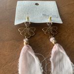 Free People Free People Dainty Coquette Fairy Lulu Ribbon Dangle Earrings - Pink/Gold - NWT Photo 4