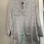 Bishop and Young  Anthropologie Womens Tunic Top Size XS Printed White Micro Dot Photo 0