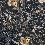 Michael Stars Dress Kita Floral Black Tan Keyhole Long Sleeve Paisley Cocktail Photo 3