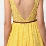 Pins & Needles Yellow Anthropology Lace Dress Size 0 Photo 1