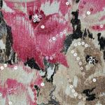 Alfred Dunner  Floral‎ 3/4 Sleeve Womens PXL Pink Sequins Accents Sparkly Photo 2