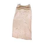 ZARA Satin Mid Rise Ruched Detailing High Slit Straight Midi Skirt Ivory S Photo 2