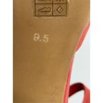 Jeffrey Campbell Mary Jane Heels Size 9.5 Leather Red Perforated Natural Pumps Photo 7