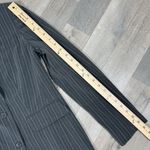 Vintage Moda International Pinstripe Long Blazer Jacket Grey Pink 4 Gray Photo 13