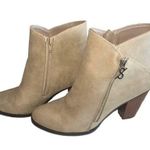 Parker & Sky Ankle Boot Womens Size 8.5 Faux Suede Tan Bootie Side Zip Photo 3