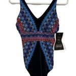 Embrace Your Curves NWT by Mirical Brand S One piece Swim Suite Beach Pool Vacay Black Size M Photo 0