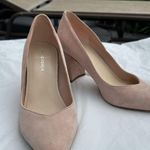 Marc Fisher Caitlin suede blush pink block heel, pointy toe pump Sz 7.5 Photo 5