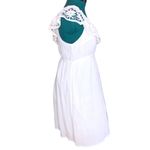 Lane Bryant White One Shoulder Crochet Dress Photo 4