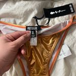 Poster Girl XL orange chrome tie up  swim bottoms Photo 2