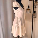 Pretty Little Thing Cream Corset Detail Tie Puff Sleeve Dress NWT Size 0 Photo 1