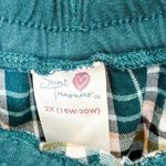 secret treasures  Pajama Pants Size 2X Green Plaid‎ Flannel Joggers Sleep Lounge Photo 4