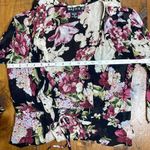 Y2K Vintage Magik Sheer Floral ruffle Cardigan black small Black Photo 4