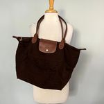 Longchamp Brown Le Pliage Medium Shopping Tote Bag Photo 1