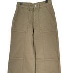 Rails  Getty Crop Utility Wide Leg Jean Washed Olive Size 25 Photo 5