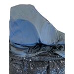 Trixxi  Sequined One-Shoulder Tiered Navy Mini Dress Junior Size S Glam Dance Photo 5