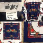 Vintage 80s 90s Scarf Bomber Jacket Blue Photo 7