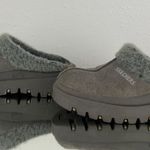 Skechers Vintage Y2K Grey Faux Fur Chunky Platform Lug Sole Cozy Clog Slides Photo 8