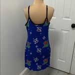 Nike  Blue Ribbed Paisley Print Spagetti Strap Dress Photo 1