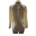 Casa Cabana Bethany Butter Yellow Striped Button Down Shirt Size Small New Photo 2