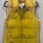 Old Navy  Puffer Vest Yellow Fleece Lined Full Zip Pockets Size L Photo 0