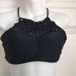 Xhilaration Crochet Halter Bikini Top Black Large Photo 9