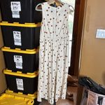 Carly Jean Los Angeles NWOT Carly Jean LA Linen Blend Cream Dress Brown Polka Dots Jumpsuit Size XL Photo 10