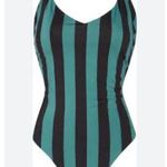 Nike V-Neck Stripe One-Piece Swimsuit size small (new) Photo 0