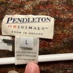 Pendleton Women’s Vintage  100% Shetland Wool Fill-zip Cardigan L BrownOrange Photo 2