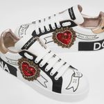 Dolce & Gabbana  calfskin portofino embroidery Embellished Sneakers Photo 2
