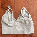 Alo Yoga Ribbed Intrigue Bra β Light Heather Gray, Size Small Photo 2