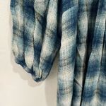 Maeve Anthropologie Cavalon Plaid Peplum Tunic Top Blue Size XSmall Photo 6