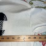 Talbots women’s medium mock neck sweater gingham heart ivory navy blue pullover Photo 4