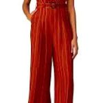 Three Floor  Rent the Runway Stripe one shoulder Margaux jumpsuit Sz 6 $360 Photo 0
