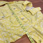 CAbi Women’s Blazer Utility Jacket Cotton Floral Yellow Field of Daisies Medium Photo 3