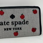 Kate Spade Ella Apple Toss Embroidered Large Continental Zip Wallet Photo 3