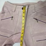 Vintage Junction West Suede Leather Pants Pink Cargo Moto Biker Career Dressy 6 Photo 4