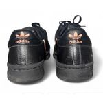 Adidas  Continental 80 Women Black Leather Pink Accent Sneakers Shoes Size 8 Photo 2