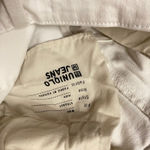 Uniqlo  White Wash Denim Wide Leg High Rise Raw Hem Cut-Off Jeans Women's Size 24 Photo 8