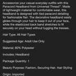 Universal Threads 5 Headbands: Universal Thread Paracord, Tan, Faux Pearl, & Modesa Headwraps -NWT Photo 4