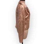 Rose gold metallic Moto jacket ladies medium leather Tart Collections biker coat Pink Photo 4