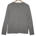 J.Crew Women's Striped Lace Teddie Merino Wool Sweater Gray Black Shirt Size S Photo 1