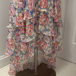 Intermix  Sophia Silk Printed Floral Tiered High Low Dress Photo 7