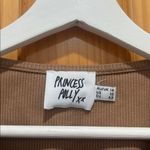 Princess Polly  Size 10 Light Brown Ribbed Underwire Crop Top Photo 3